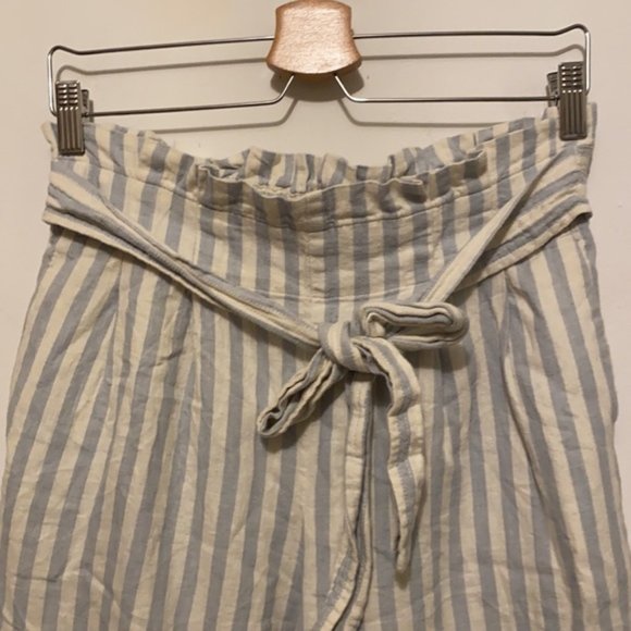 Madewell Striped Paperbag Wide Leg Pants Size Small - Picture 5 of 15